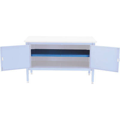 Global Industrial™ 253971BL Center Shelf pour armoire, acier, 72 « W, bleu