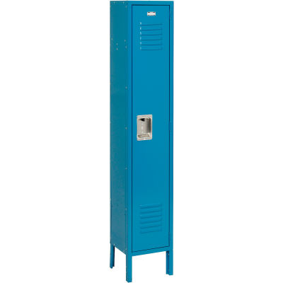Global Industrial™ Infinity® Single Tier 1 Door Locker, 12"Wx18"Dx60"H, Blue, Unassembled