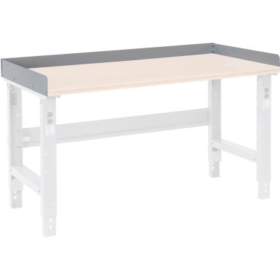 Global Industrial™ Back and End Stops For Workbench Top - 96"W x 30"D x 3"H - Gray