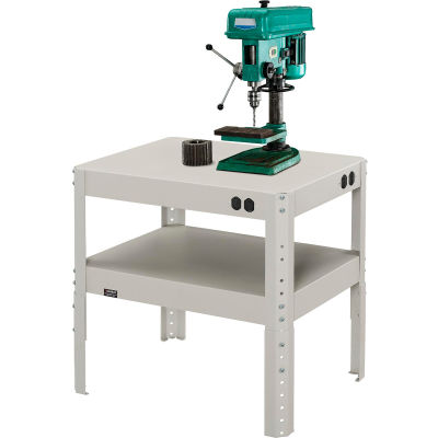 Global Industrial Machine Stand, Steel Square Edge, 24"W x 18"D x 30-36"H