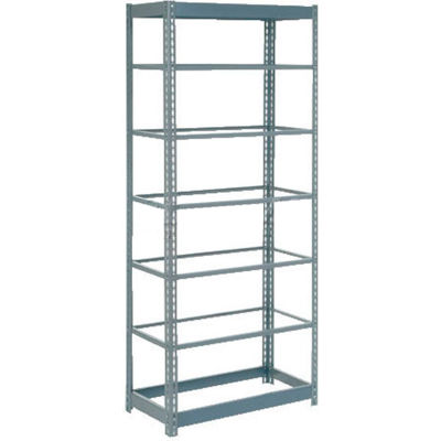 Global Industrial™ Heavy Duty Shelving 36"W x 18"D x 84"H With 7 Shelves - No Deck - Gray