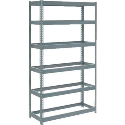 Global Industrial™ Extra Heavy Duty Shelving 48"W x 18"D x 60"H With 6 Shelves, No Deck, Gray