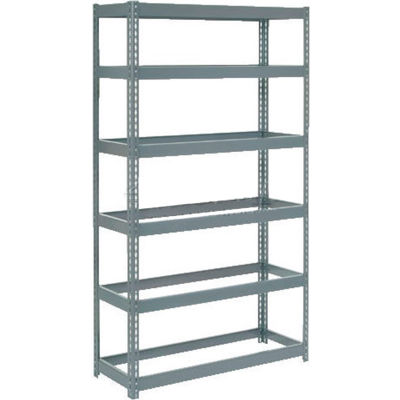 Global Industrial Extra Heavy Duty Shelving 48"W x 12"D x 84"H With 6 Shelves, No Deck, Gray