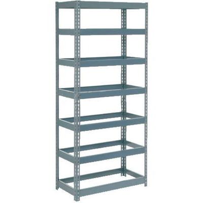 Global Industrial Extra Heavy Duty Shelving 36"W x 12"D x 96"H With 7 Shelves, No Deck, Gray