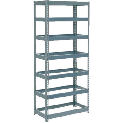 Global Industrial™ Extra Heavy Duty Shelving 36"W x 12"D x 96"H With 7 Shelves, No Deck, Gray