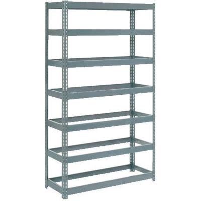 Global Industrial™ Extra Heavy Duty Shelving 48"W x 18"D x 96"H With 7 Shelves, No Deck, Gray