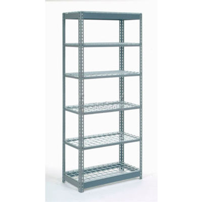 Global Industrial™ Heavy Duty Shelving 36"W x 18"D x 60"H With 6 Shelves - Wire Deck - Gray