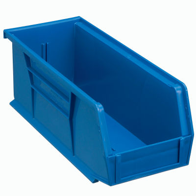 Global Industrial™ Plastic Stack & Hang Bin, 4-1/8"W x 10-7/8"D x 4"H, Blue - Pkg Qty 12