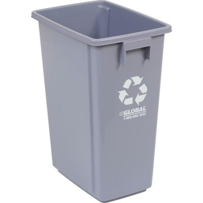 Global Industrial™ Recycling Can, 15 gallons, Gris
