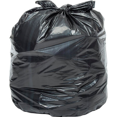 Global Industrial™ Heavy Duty Black Trash Bags - 55 to 60 Gal, 1.0 Mil, 100 Bags/Case
