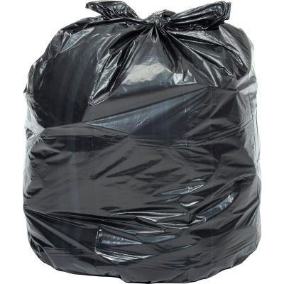 Global Industrial Extra Heavy Duty Black Trash Bags - 55 to 60 Gal, 1.4 Mil, 100 Bags/Case
