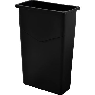 Global Industrial™ Slim Trash Can, 23 gallons, noir