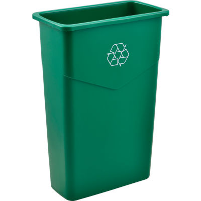 Global Industrial™ Slim Recycling Can, 23 gallons, recyclage vert
