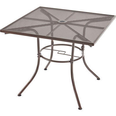 Global Industrial™ Table de café d’extérieur carrée de 36 po, maille d’acier, bronze