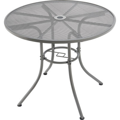 Global Industrial™ Table de café extérieure ronde de 36 po, maille d’acier, gris