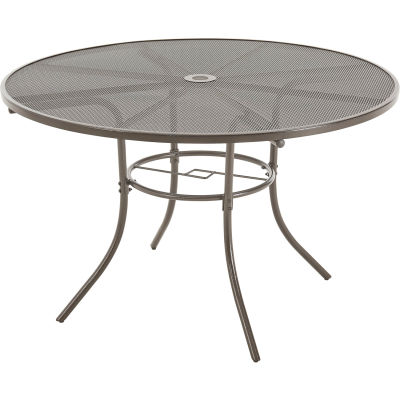 Global Industrial™ Table de café d’extérieur ronde de 48 po, maille d’acier, bronze