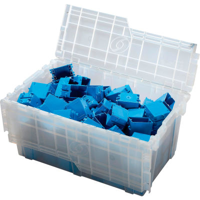 ORBIS Flipak® Attached Lid Container FP243 - 26-9/10 x 17-1/10 x 12-3/5, Clear