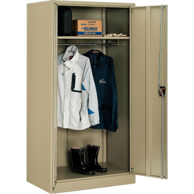 Global Industrial™ Armoire Cabinet Easy Assembly 36x24x72 Tan