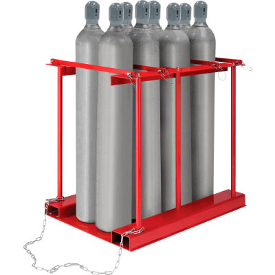 Global Industrial™ Forkliftable Cylinder storage Caddy, Stationnaire pour 8 cylindres