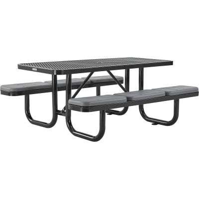 Global Industrial™ 6' Rectangular Picnic Table w/ Seat Cushions ...