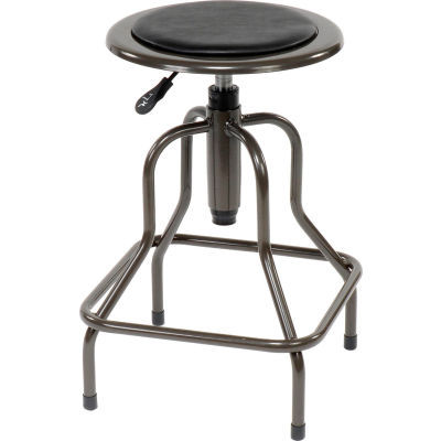 Entreion® Tabouret industriel - Vinyle  - Noir