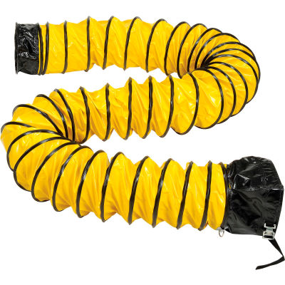 Global Industrial™ Conduit flexible ignifuge pour ventilateur de 8 », 16'L, jaune