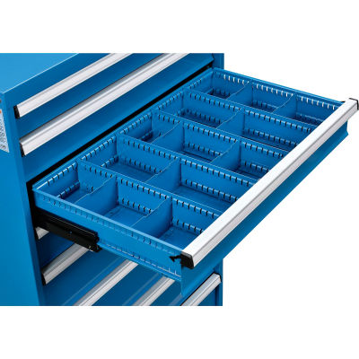 Global Industrial™ Dividers for 5"H Drawer of Modular Drawer Cabinet 36"Wx24"D, Bleu