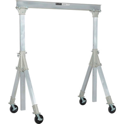 Global Industrial ™ Adjustable Height Aluminum Gantry Crane, 10'W x 7'8"-10'2"H, 2000 Lb. Cap.