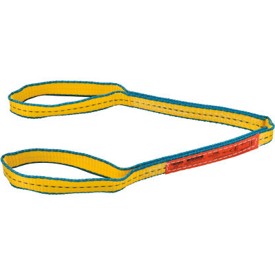 Global Industrial™ Poly Web Sling, HD, Eye&Eye w/ Durable Edge, 3 Ft L-1600/1280/3200 Lbs Cap