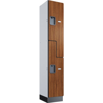 Global Industrial™ 2-Tier 2 Door Wood Locker, 12