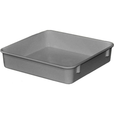 Molded Fiberglass Toteline Nesting Tote 924108 - 9-3/4"L x 9-1/4"W x 2-1/8"H, Gray