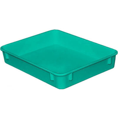 Molded Fiberglass Toteline Nesting Tote 930108 - 12-3/8"L x 9-3/4"W x 2-1/8"H, Green
