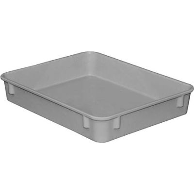 Molded Fiberglass Toteline Nesting Tote 930108 - 12-3/8"L x 9-3/4"W x 2-1/8"H, Gray - Pkg Qty 30