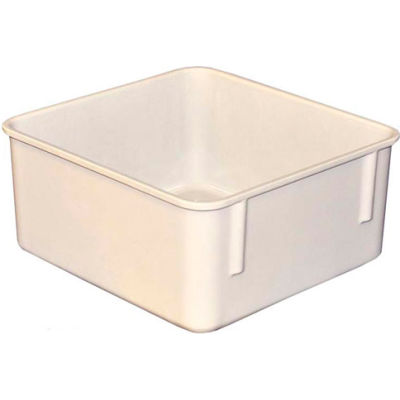 Molded Fiberglass Toteline Nesting Tote 923108 - 9-3/4"L x 9-1/4"W x 4-1/2"H, White