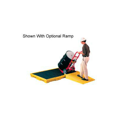 Eagle 1686 6 Drum Spill Containment Platform - Yellow with No Drain