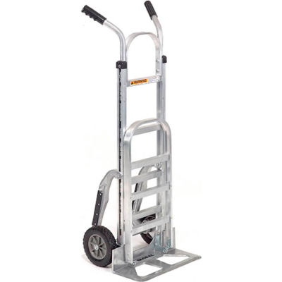 Global Industrial™ Aluminum Hand Truck - Double Handle - Mold-On Rubber Wheels