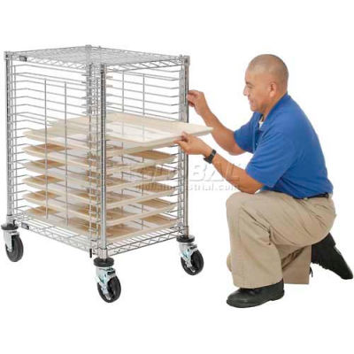 Nexel® End Load Wire Tray Cart with 19 Tray Capacity