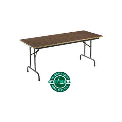 Correll Folding Table - Laminate - 30" X 96" - Walnut