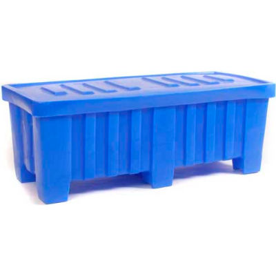 Forkliftable Bulk Shipping Container with Lid - 51-1/2"L x 22-1/2"W x 19"H, Black