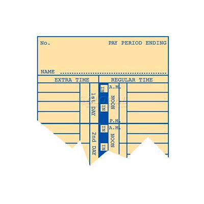 Weekly Time Cards 10-1/2"H For Use With Time Recorder