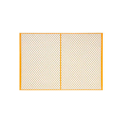 Global Industrial Machinery Wire Fence Partition Panel, 7'W, Yellow