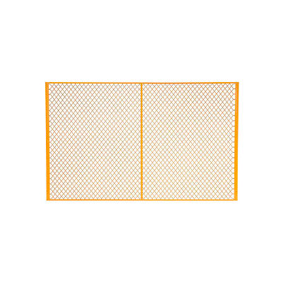 Global Industrial™ Machinery Wire Fence Partition Panel, 8'W, Yellow