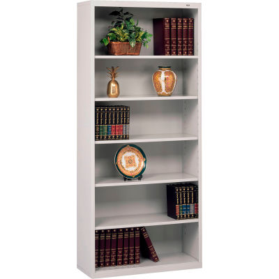 Welded Steel Bookcase 78"H - Light Gray