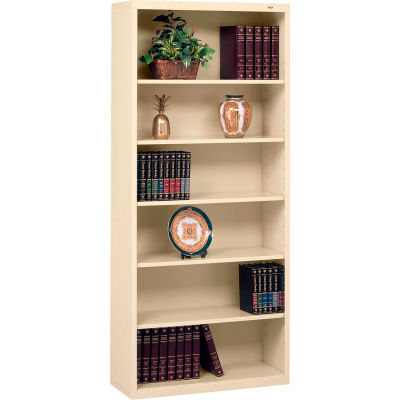 Welded Steel Bookcase 78"H - Putty
