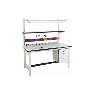 72"L Bin Rail - Beige for Pro-Line Workbench