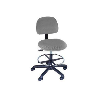 Task Stool - Vinyl - Low Back - Pneumatic - Gray