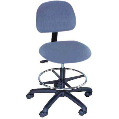 Clean Room Stool - Low Back - Pneumatic - Blue