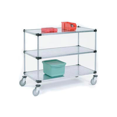 Nexel® Adjustable Shelf Cart w/2 Shelves, 800 Ib. Capacity, 48"L x 18"W x 40"H