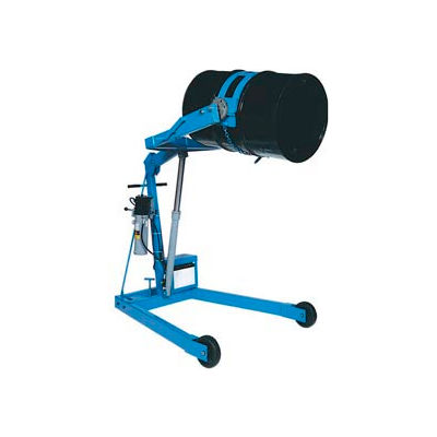 Morse® Mobile Drum Lift and Tilt 400A-60-125 12V 72" High for 55 Gal Drum - Hand Crack Rotation