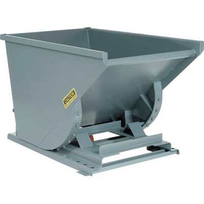 Global Industrial Heavy Duty Self Dumping Forklift Hopper, 2 Cu. Yd., 7000 Lbs, Gray